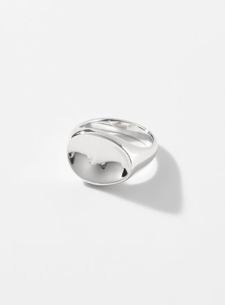Simons Womens Hammered oval ring