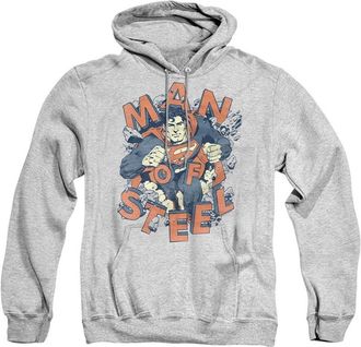 Gildan Superman Coming Through Adult Pull Over Hoodie / Hooded Sweatshirt