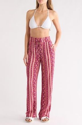 Roxy La Palma Beach Cover-Up Pants in Raspberry at Nordstrom Rack, Size X-Small