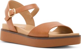 Blondo Rifkin Ankle Strap Sandal in Cognac Leather at Nordstrom, Size 8.5