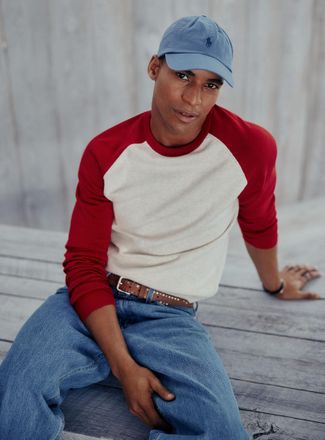 Le 31 Mens Colourblock raglan sweater