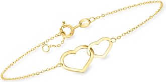 Canaria Canaria Italian 10kt Yellow Gold Infinity Heart Bracelet
