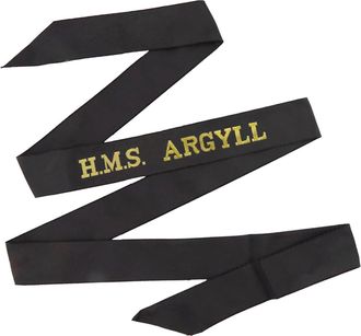 Generic HMS Argyll Cap Tally - Royal Navy - Military Hat Tallies Nylon Ribbon