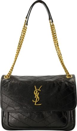 Saint Laurent Niki - Dames - Schoudertassen - Zwart - ONE Size - Leer - Tassen