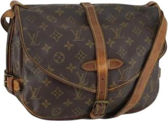 Louis Vuitton Pre-owned Cross Body Bags, female, Brown, Size: ONE SIZE Pre-owned Canvas Cross Body Bag