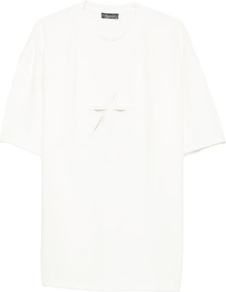 MUGLER T-shirt con cut-out - Bianco