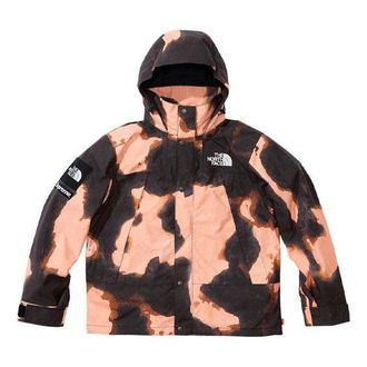 SUPREME x The North Face Bleached Denim Print Mountain Jacket Beige Black SUP-FW21-367