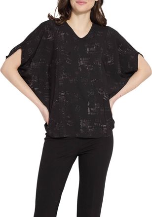 Lyssé Genesis V Neck Dolman Sleeve Top In Cosmic Ash