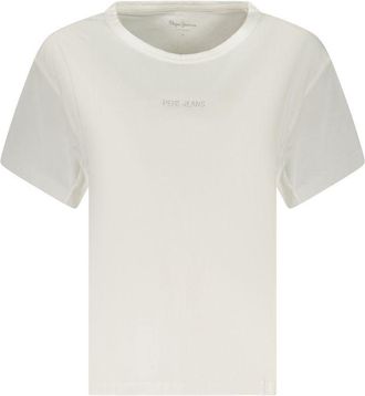 Pepe Jeans London Witte Katoenen Vrouwen T-shirt