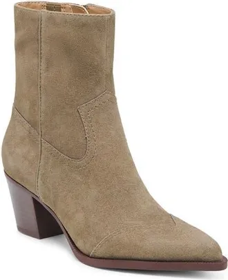 Dolce Vita Salma Bootie in Olive Suede at Nordstrom, Size 7.5
