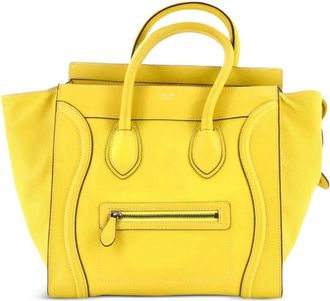 Celine Luggage Bag Grainy Leather Mini tote bag - Giallo