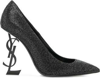 Saint Laurent Zwarte leren pumps met studs - Dames - Pumps - Zwart - 40 EU - Leer - Schoenen