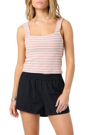 O'Neill Vanessa Stripe Rib Tank in Misty Rose at Nordstrom, Size Xx-Large