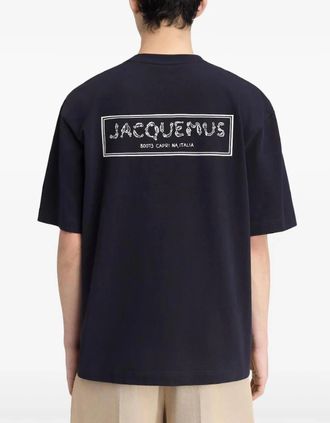 Jacquemus Mens Jacquemus Le MERU MC T Shirt Navy - Black - Size: 40