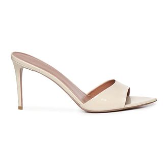 Giuliano Galiano Heeled Mules, female, Beige, Size: 7 1/2 US Nude Triangle Toe Sandals