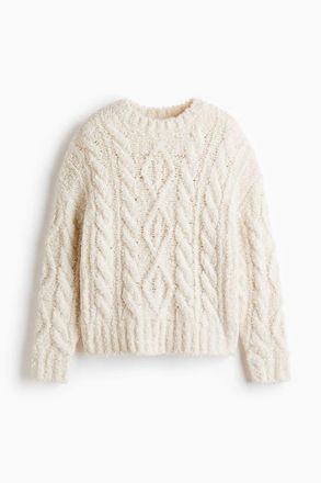 H&M Cable-knit Jumper in Cream at Nordstrom, Size Xx-Large