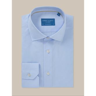 Robert Talbott Reynolds Light Weight Poplin Classic Fit Shirt in Light Blue at Nordstrom, Size 17.536