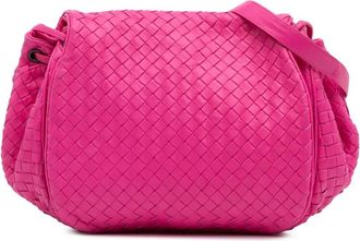 Bottega Veneta Borsa a tracolla Intrecciato in nappa con battente 2012-2024 - Rosa