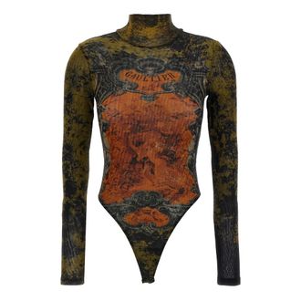 Jean Paul Gaultier Full-Body, female, Multicolor, M, Khaki M&eacute;daillon Bodysuit