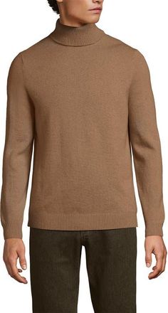 Lands End Fine Gauge Cashmere Turtleneck Sweater in Classic Camel at Nordstrom, Size Xx-Large