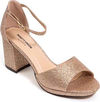 Ninety Union Jassy Block Heel Sandal in Champagne at Nordstrom Rack, Size 10