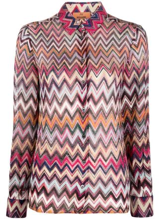 Missoni Blouse met zigzag patroon - Zwart