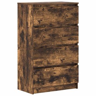 vidaXL Vidaxl - Aparador Madera Contrachapada Color Roble Ahumado 60x35x98,5 Cm
