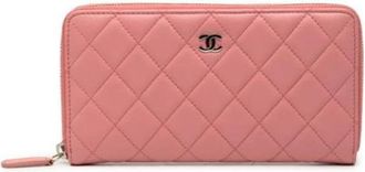 Chanel Pre-owned Wallets, female, Pink, Size: ONE SIZE Pre-owned Vintage Long Wallet (bi-fold)