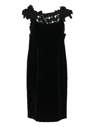Saint Laurent bow-applique dress - Black
