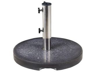 Beliani Base para sombrilla negro redonda 25 kg