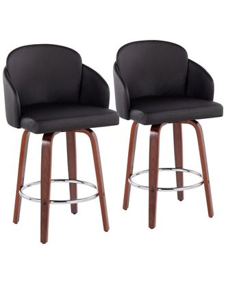 LumiSource Dahlia Set Of 2 Counter Stools