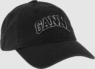 Ganni Casquette Washed Emb Black