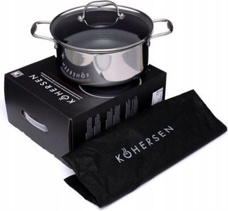 OEM Olla Tradicional Kohersen Negra Cubo 4.9l 24cm Recubrimiento Antiadherente