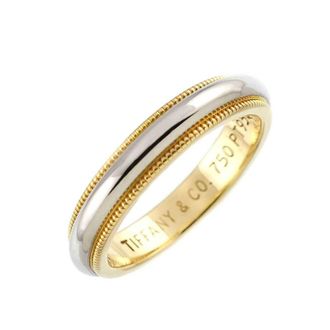 Tiffany & Co. Yellow Gold (18K) Platinum 950 Band Ring (Pre-Owned)