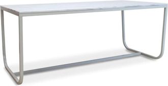 PIB Gran mesa de comedor de marmol blanco