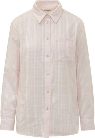 Burberry Pink Relaxed Checks Shirt