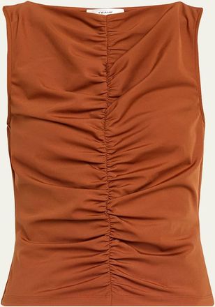 Frame Denim The Ruched Sleeveless Top