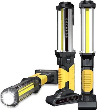 OEM 2 Unidades De Focos De Trabajo Led Cob De 1500 L&uacute;menes, Recargables, Magn&eacute;ticos Y Con Gancho, Sin Asa, Resistentes Al Agua Ipx4, Amarillo