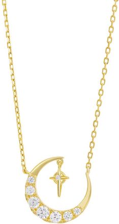 Savvy Cie Jewels Silver Cz Stackable Necklace