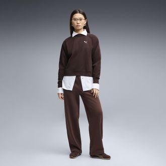 Puma Tuta loungewear in pile da donna, Abbigliamento, Marrone, XL