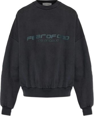Fear of God Logo Sweatshirt - Heren - Sweatshirts - Grijs - S - Katoen - Hoodies & sweatvesten