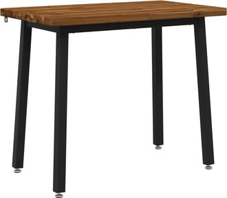 vidaXL 110 X 55 X 75 Cm Madera De Acacia S&oacute;lida Natural Y Negro Vidaxl