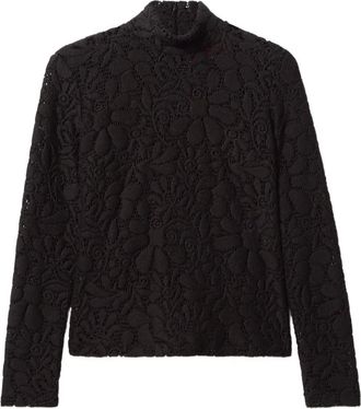 La DoubleJ lace turtleneck top - Black