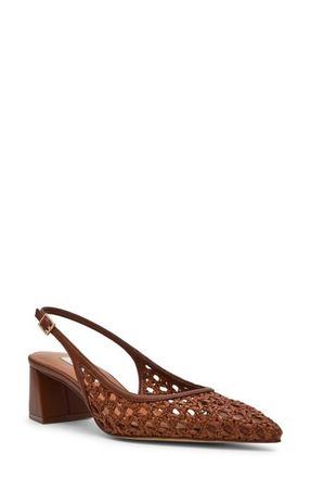 Steve Madden Robyn Pointed Toe Slingback Pump in Brown at Nordstrom, Size 5.5