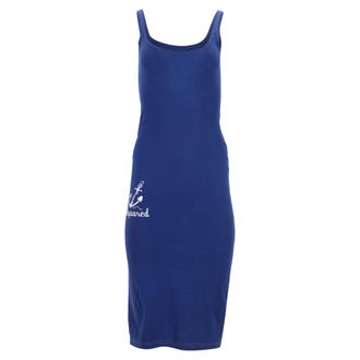 Dsquared2 mouwloze midi-jurk van blauw katoen