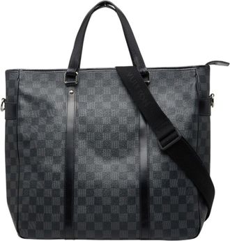 Louis Vuitton Black Pvc Leather Shoulder Bag Tote Bag (Pre-Owned)