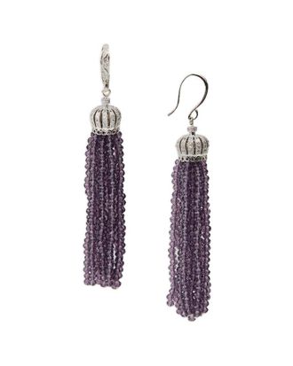 Saachi Saachi Crown Tassel Drop Earrings