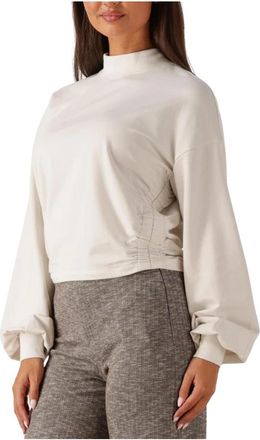 Drykorn Witte Katoenen Top voor Winterdagen - Dames - Longsleeves - Wit - XL - Katoen - Tops