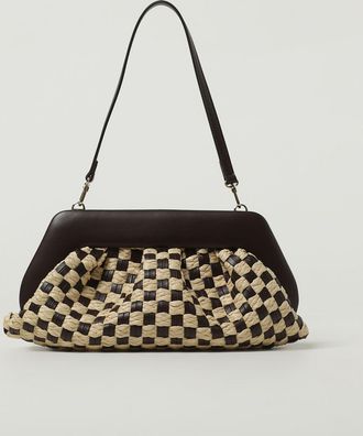 Themoirè Borsa Themoirè in pelle vegana e rafia intrecciata