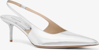 Michael Kors Emma Metallic Leather Slingback Pump